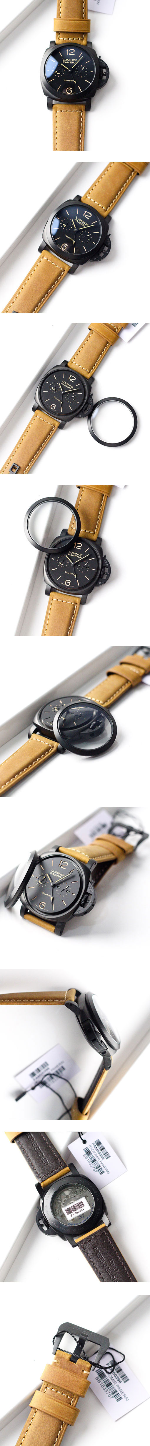 人気パネライコピー時計通販 ルミノール1950 トゥールビヨン GMT チェラミカ PAM396